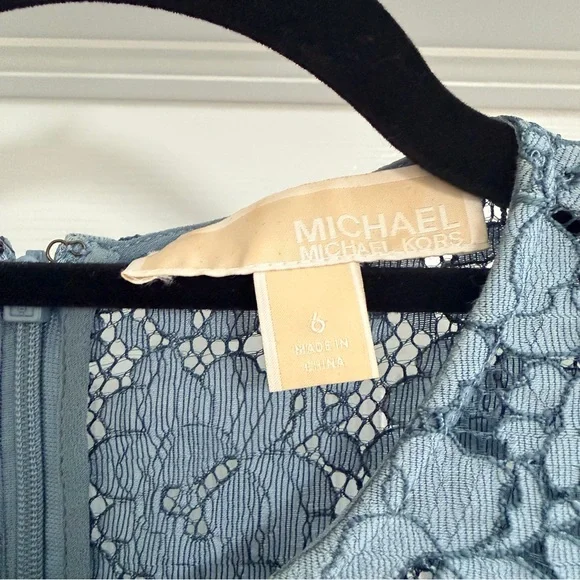 Michael Kors Blue Lace Dress - Picture 5 of 9